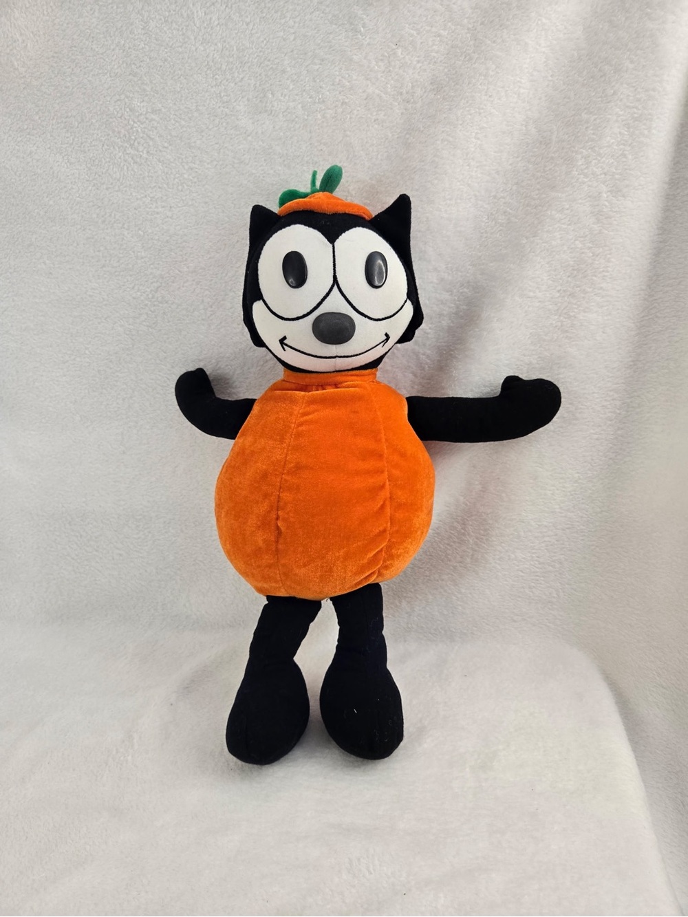 Plush Cat Pumpkin Costume Toy - Orange and Black